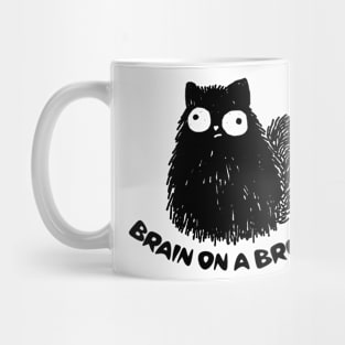 Brain on a Break Cat Mug